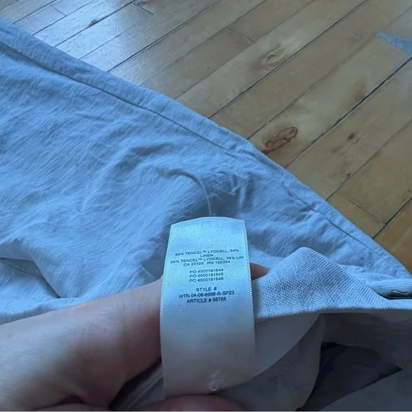 Aritzia Wilfred Sz 4 Effortless Linen Cream Tailored Office Pants - Picture 9 of 13